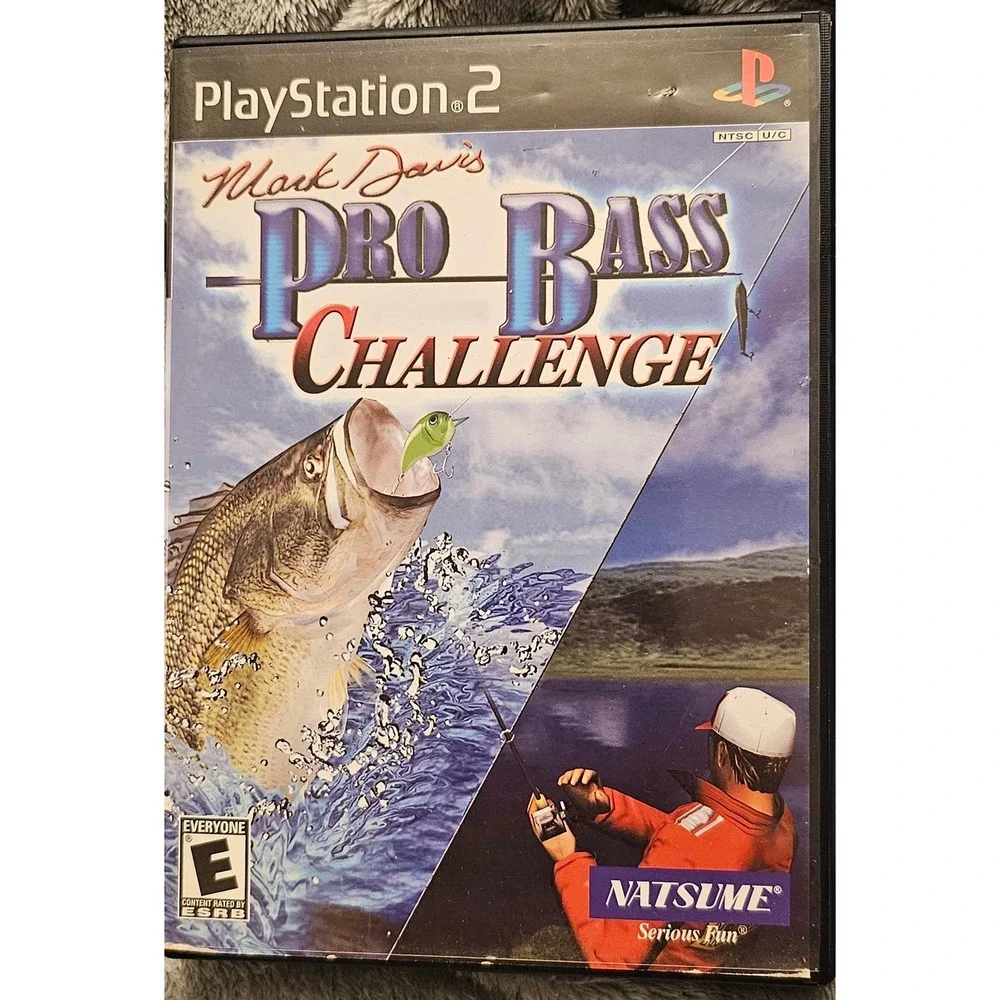 Mark Davis Pro Bass Challenge Sony PlayStation 2 PS2 Natsume Fishing Game